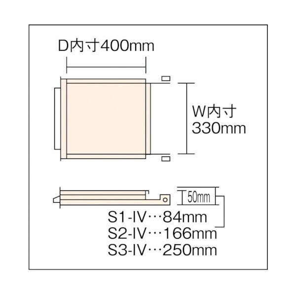 ワークテーブル用 キャビネット S3-IV 1