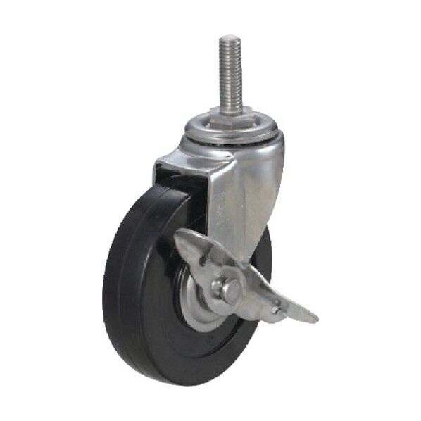 ねじ込みキャスターＳ付自在車１２５径ハードゴム車輪 ET-125RHS-W3/4-40 1