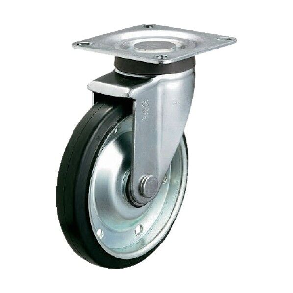 サイレンスキャスター自在車200径ゴム車輪 SI-200WF 1