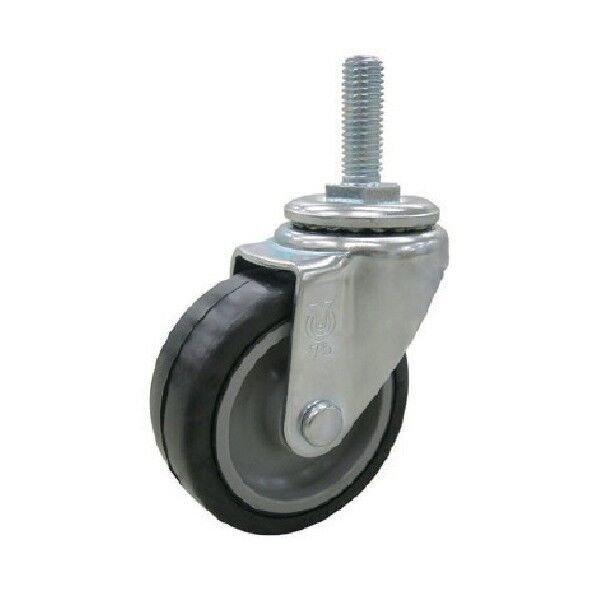 ねじ込みキャスター自在車１００径ゴム車輪 ST-100NR-UNF1/2-25 1