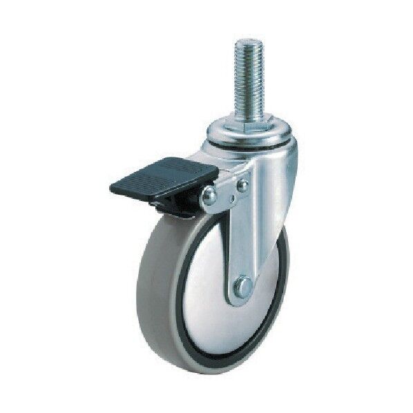 ねじ込みキャスターダブルS付自在車 ウレタン車輪