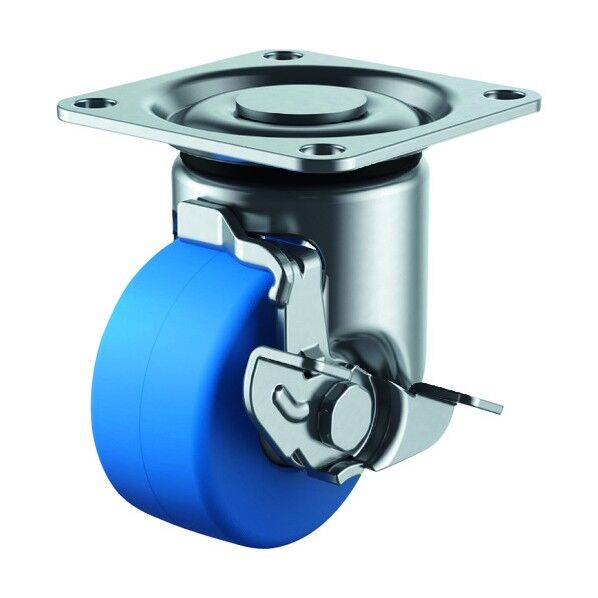 ユーエイ プレート式キャスター自在車S付50径MCナイロン車輪 HG-50MCS 1台