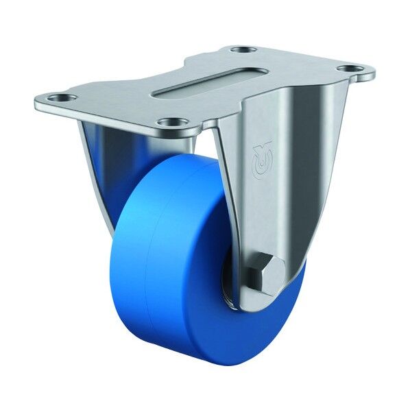 ユーエイ プレート式キャスター固定車50径MCナイロン車輪 SUS-HR-50MC 1台