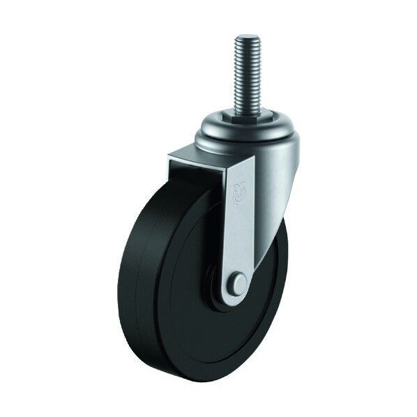 ユーエイ ねじ込み式キャスター自在車100径ゴム車輪 SUS-ET-100RH-W3/4-40 1台