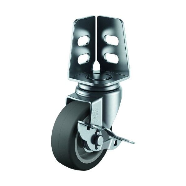 ユーエイ アングル式エラストマーキャスターS付き自在100径 SA-75ELS 1台