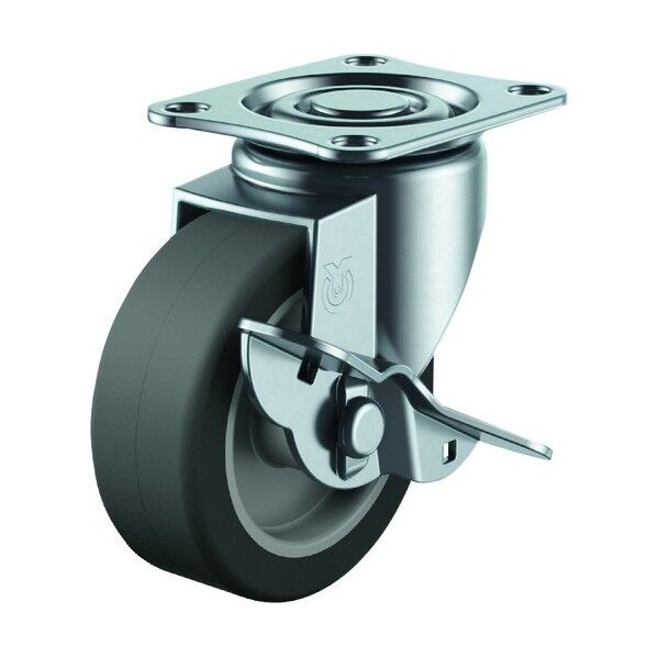 プレート式キャスター自在車50径エラストマー車輪 SG-50ELS 1点