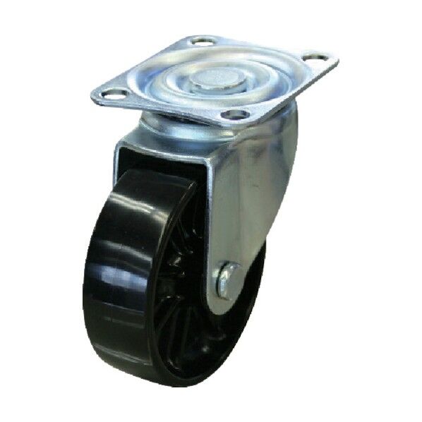 キャスター自在車 ナイロン車輪径65 黒キャスター