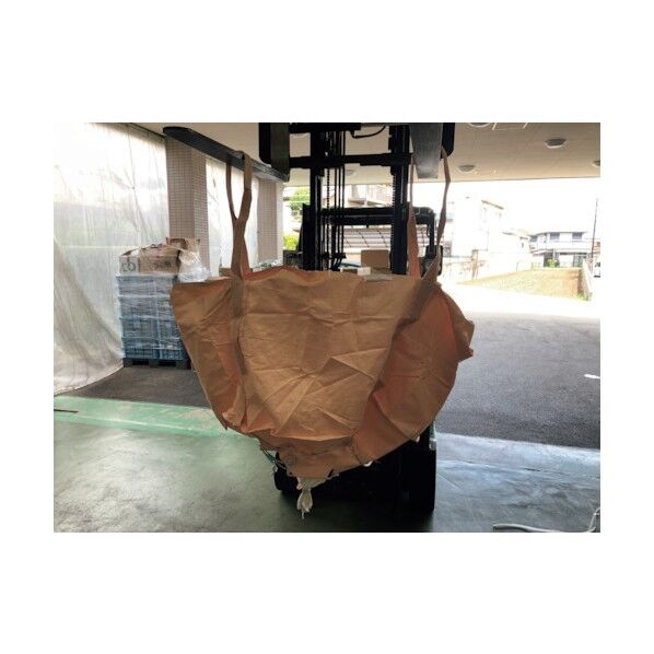 フレコンバッグ 排出口有 直径1100mm×高さ750mm 500kg W-611 1個