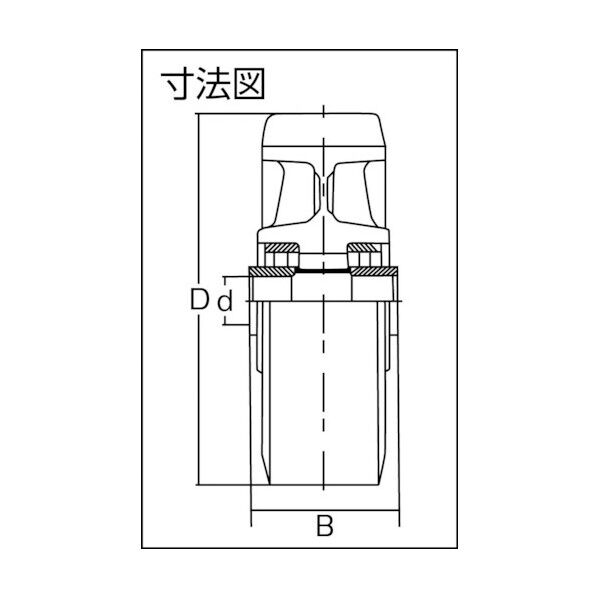 プレート式重荷重用キャスター(プレス製ウレタン車) 交換車輪