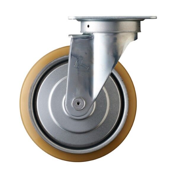 プレート式キャスター 400S 旋回式 ウレタン車輪(ローラーベアリング)