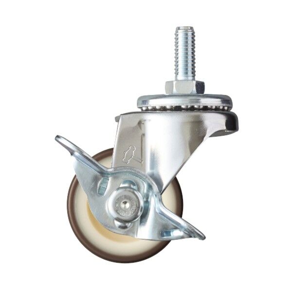 ねじ込み式キャスター 旋回式 ウレタン車輪(ナイロンホイール) W3/8 ストッパー付