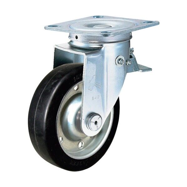 Sシリーズ方向規制自在幅広ゴム車150mm 平戸車 420F0SWR150 1個