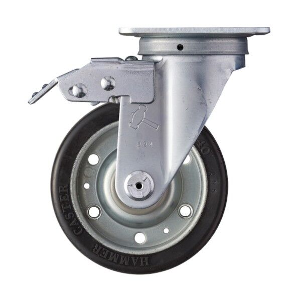 Sシリーズ方向規制自在幅広ゴム車125mm 平戸車 420FASWR125 1個