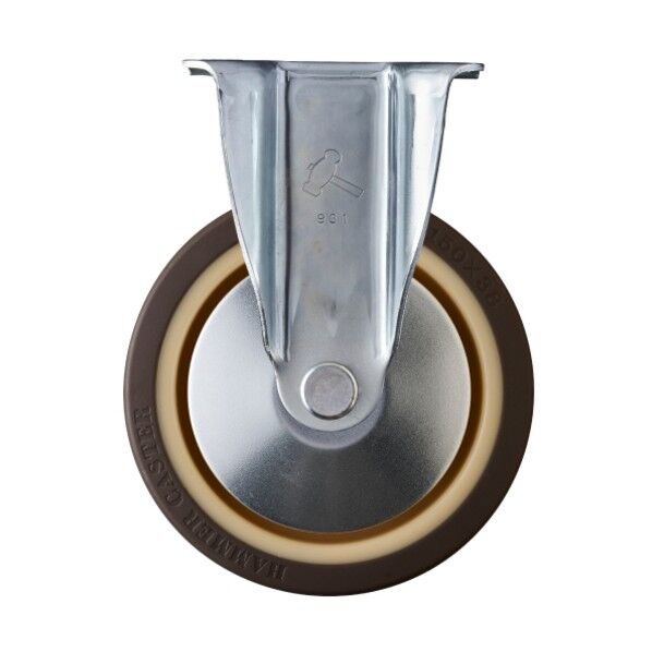 プレート式キャスター 固定式 ウレタン車輪(ラジアルボールベアリング)