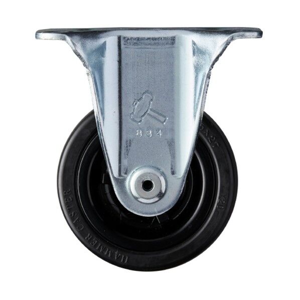 プレート式キャスター 固定式 ゴム車輪