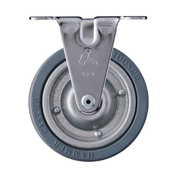 Eシリーズ固定プレスタイヤ車100mm 平戸車 420ERPR100 1個