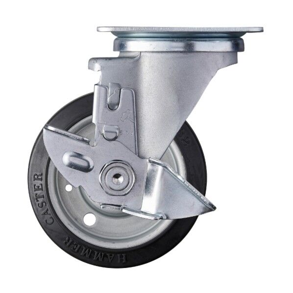 特殊鋼板製 自在 SP付 ゴムB車100mm 413YS-RBB100 1点