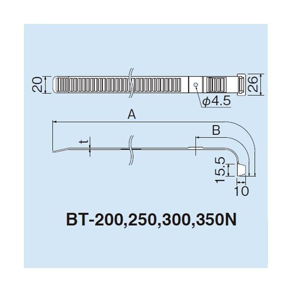 因幡電工 BT-200N 因幡電工 ビッグタイ 20本入り ｜短納期 - 通販