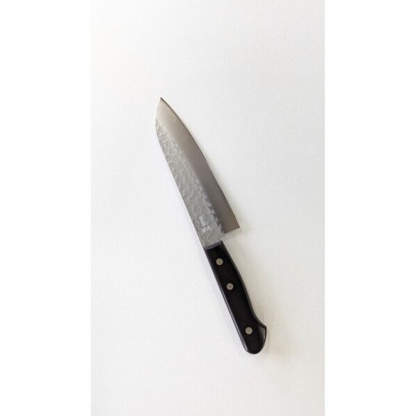 翁流 黒合板柄青紙鋼梨地包丁三徳165mm