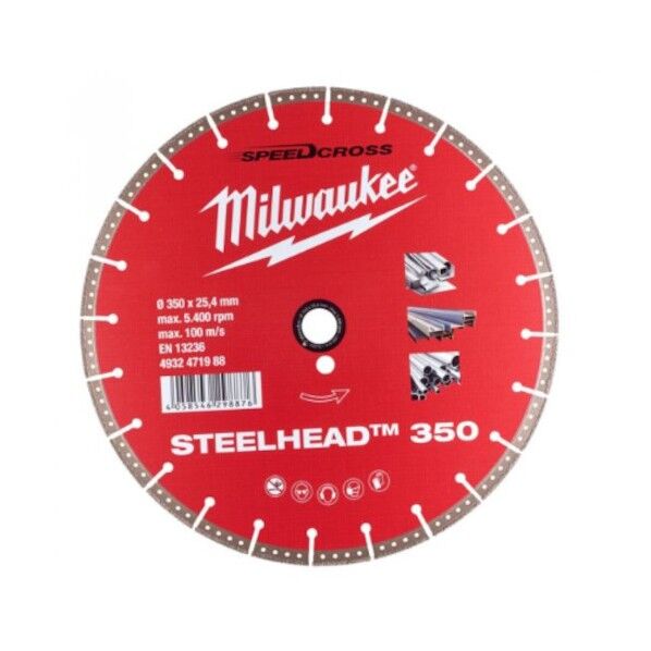 350mm ダイヤモンドブレード(スチールヘッド・金工用) 4932471988 1個