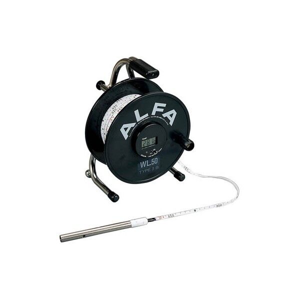 アルファ光学 ロープ式水位計 TYPE1-50A 1個...