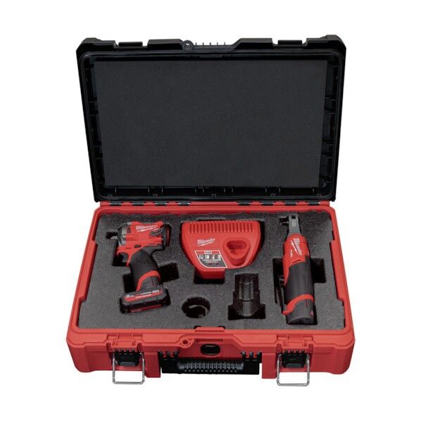 M12FUELパワーパック(インパクトレンチ、3/8インチハイスピードラチェットレンチ)