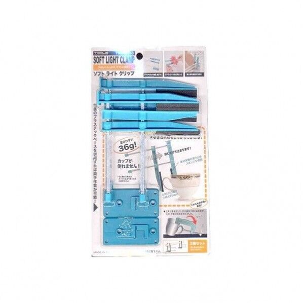 ソフトライトクランプ シルバー×オレンジ 全長140×幅130mm TSR-14363 1つ