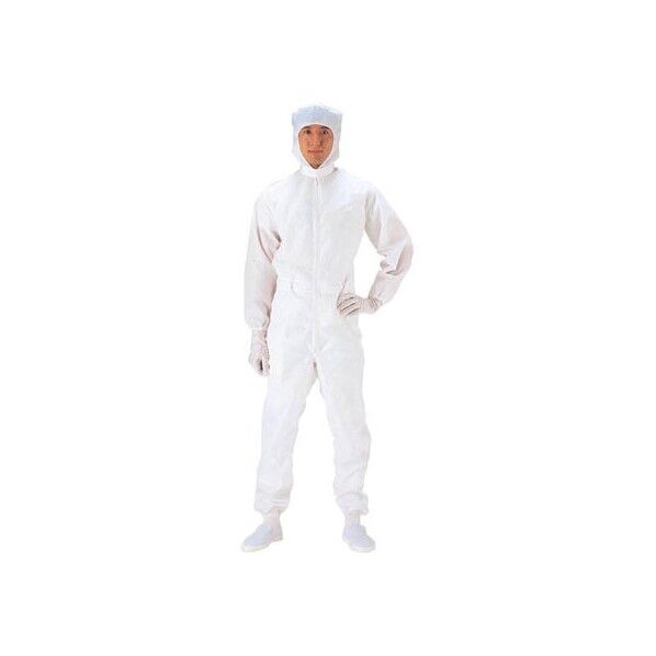 続服(クリーンルーム用 軽量タイプ) S ホワイト 1着...