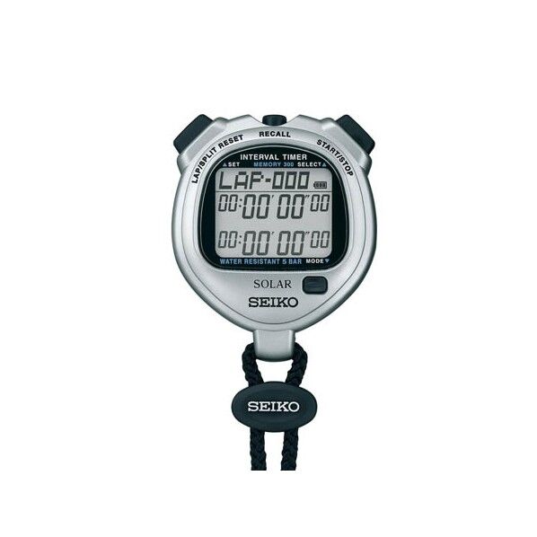 SEIKOストップウオッチソーラーインターバルメタリックシルバー1個 SVAJ101 1個