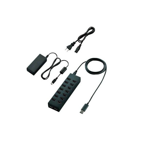 ケニス 16ポートUSBハブ 1個...