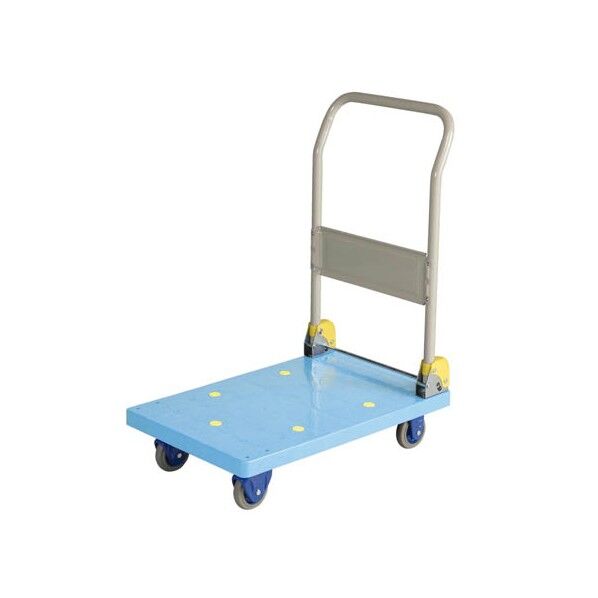 大型環境静音樹脂台車 ハンドル折りたたみ式 HDI6802 1点