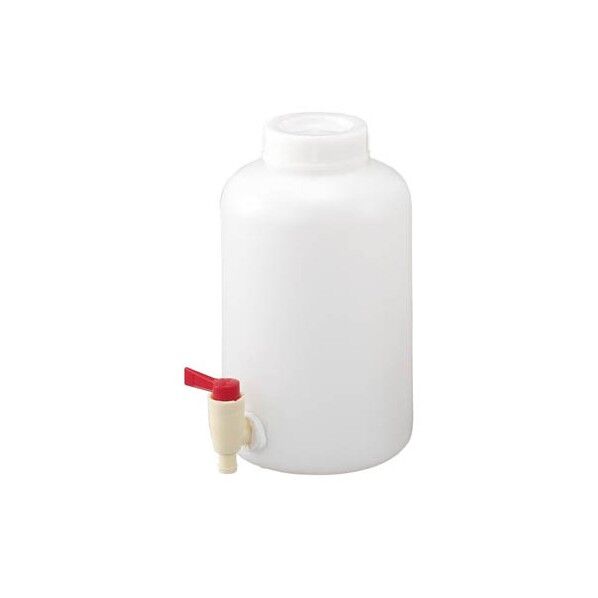 ポリ活栓付広口瓶 5L 1個