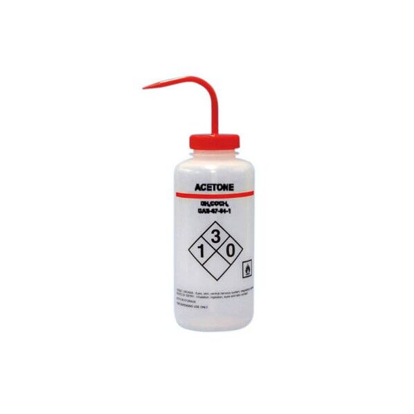 薬品識別洗浄瓶 LDPE製 250mL Acetone(アセトン) 561010 1個
