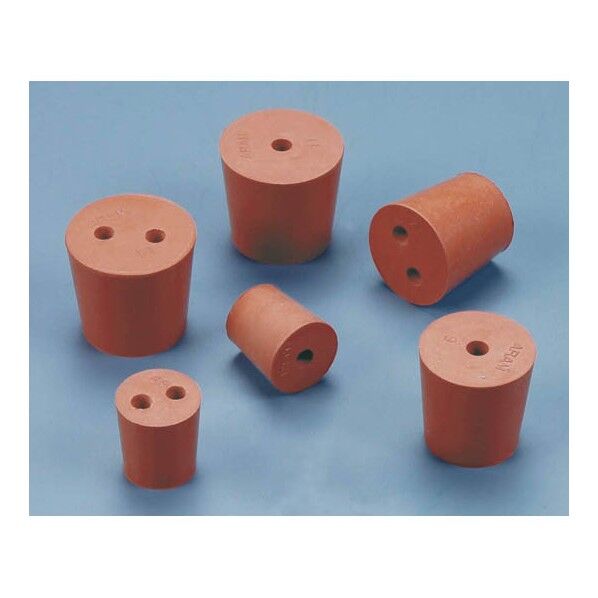 穴あきゴム栓(赤色)