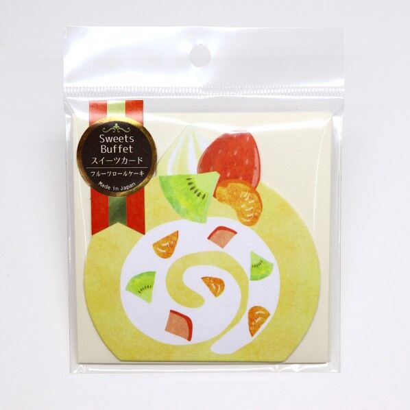 #318スイーツカードフルーツロールケーキ