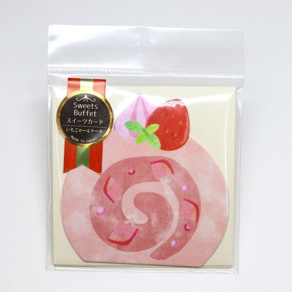 #319スイーツカードいちごロールケーキ
