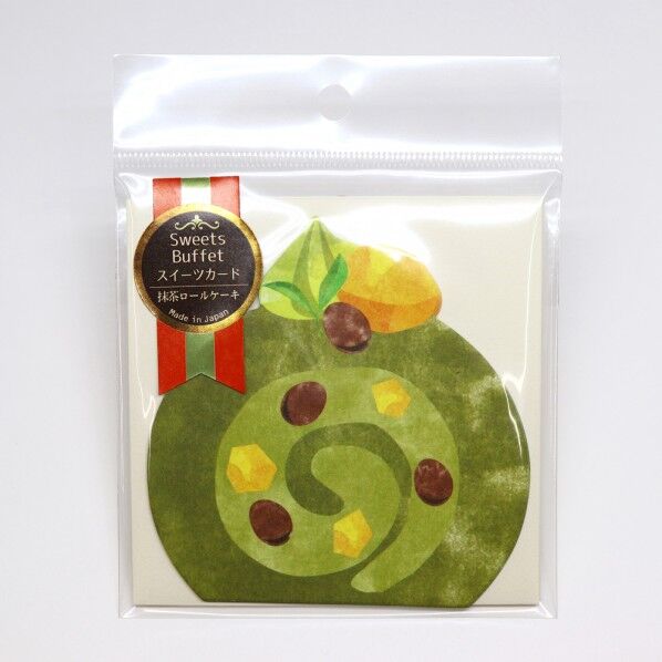 #321スイーツカード抹茶ロールケーキ