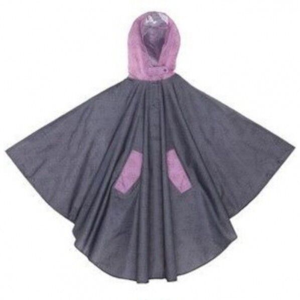 K-102PCGN雨の日ポンチョグレー