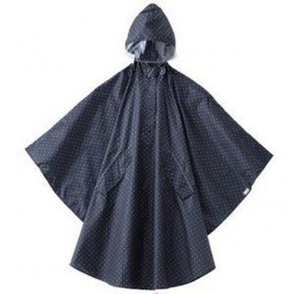 KW-721BKお出かけポンチョBKドット