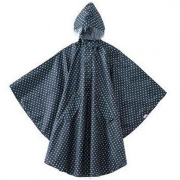 KW-722BDお出かけポンチョBKブルードット