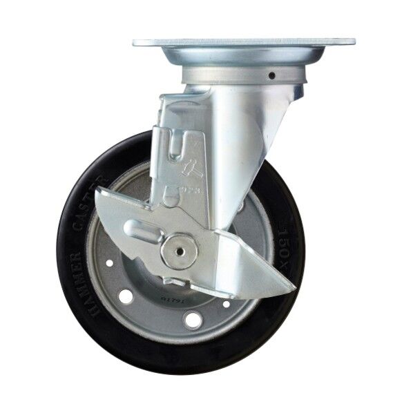 Sシリーズ400タイプ自在SP付幅広ゴム車150mm 平戸車 419SWR150 1個