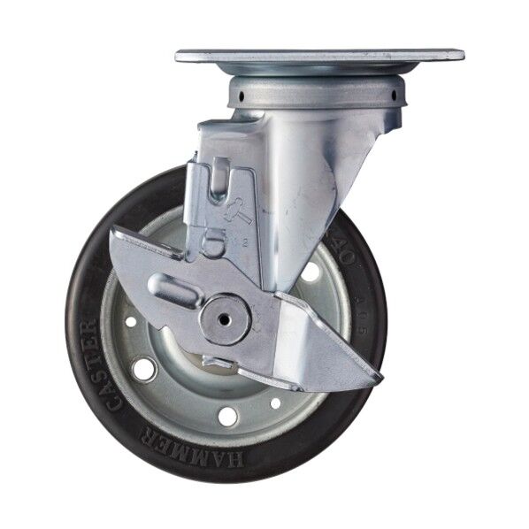 Sシリーズ400タイプ自在SP付幅広ゴム車125mm 平戸車 419SWR125 1個