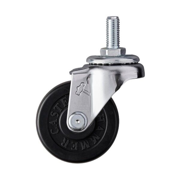 ねじ込み式キャスター 旋回式 ゴム車輪 W3/8