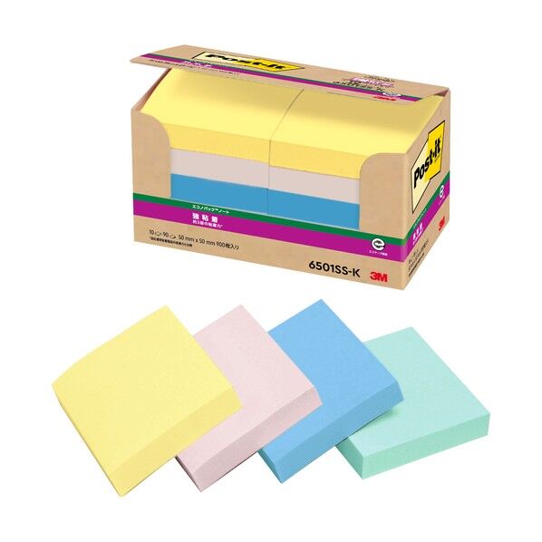 ポストイットエコノ強粘着ノー 6501SS-K 900枚