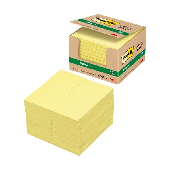 ポストイットノート業務用パック75mm イエロー 6544-Y 1