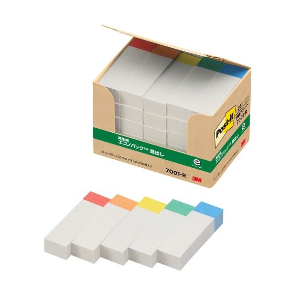 ポストイット再生紙エコノパックレインボー 7001-R 1個