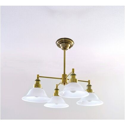 インダストリアルライト 真鍮ブロンズメッキ4灯シーリングライト(ランプ別売)