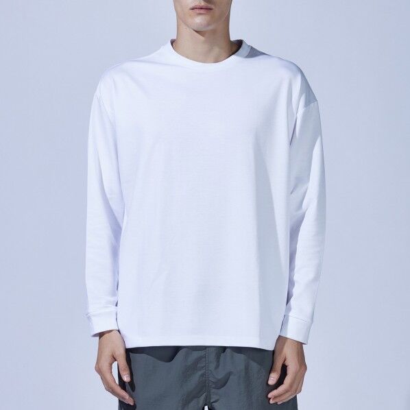FB-701白SオーバースリーブTシャツ