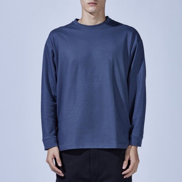 FB-701アッシュ青SオーハﾞースリーフﾞTシャツ