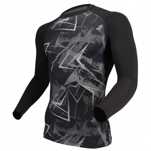 JW-623カモ黒M冷感消臭長袖クルーネック